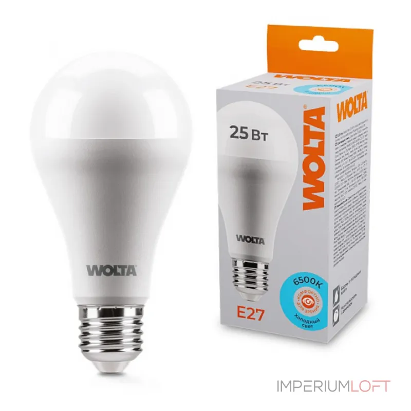 Лампа светодиодная Wolta E27 25Вт 6500K 25W67BL25E27 Лампа светодиодная Wolta E27 25Вт 6500K 25W67BL25E27