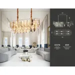 Подвесная люстра с хрусталем TR5260/10 SGD/CL золото/прозрачный E27*10 max 40W 800*300*270 от NovaLamp