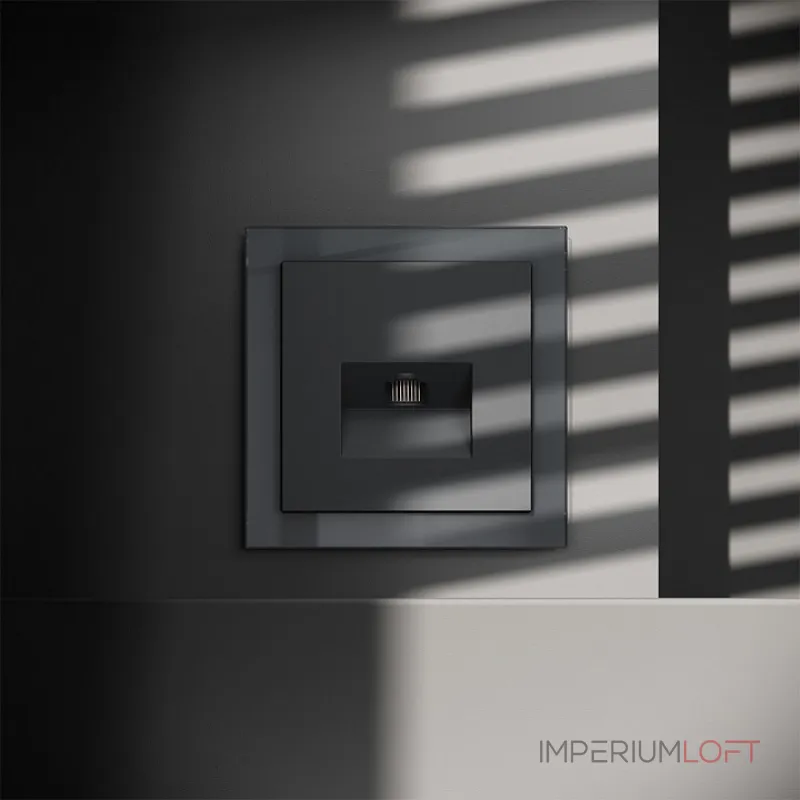 Розетка компьютерная встраиваемая S70 RJ45 кат.6 (графит) Voltum VLS060107