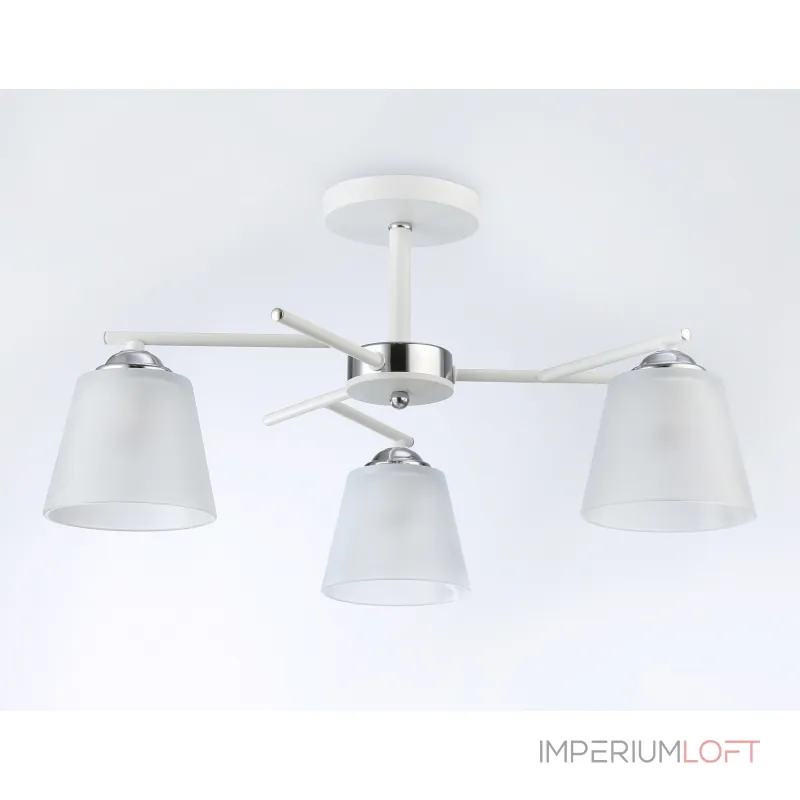 Светильник подвесной TR303202/3 WH/CH/FR белый/хром/белый матовый E27*3 max 60W D550*260 от NovaLamp Светильник подвесной TR303202/3 WH/CH/FR белый/хром/белый матовый E27*3 max 60W D550*260 от NovaLamp