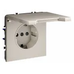 Розетка с заземлением и со шторкой без рамки с крышкой Voltum S70 VLS040303 от ImperiumLoft