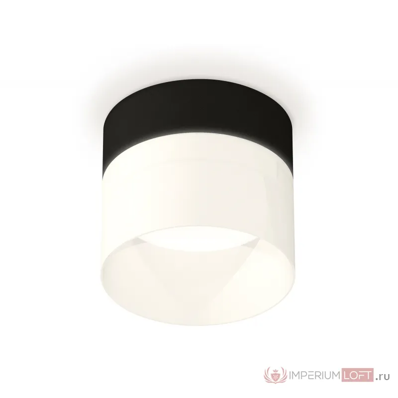 Комплект накладного светильника с акрилом XS8102016 SBK/FR черный песок/белый матовый GX53 (C8102, N8402) от NovaLamp