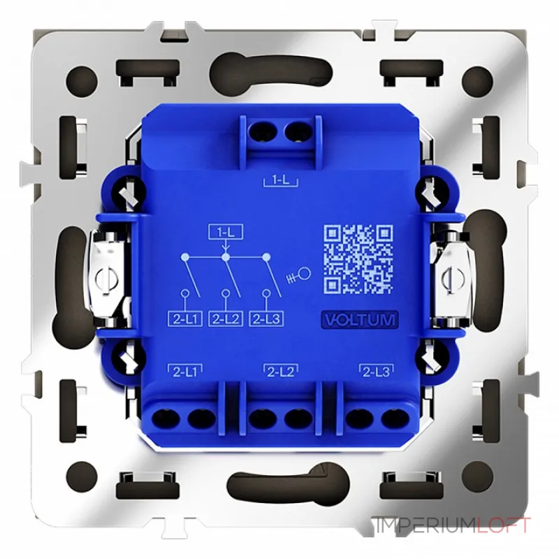 Выключатель трехклавишный без рамки Voltum S70 VLS030106 от ImperiumLoft