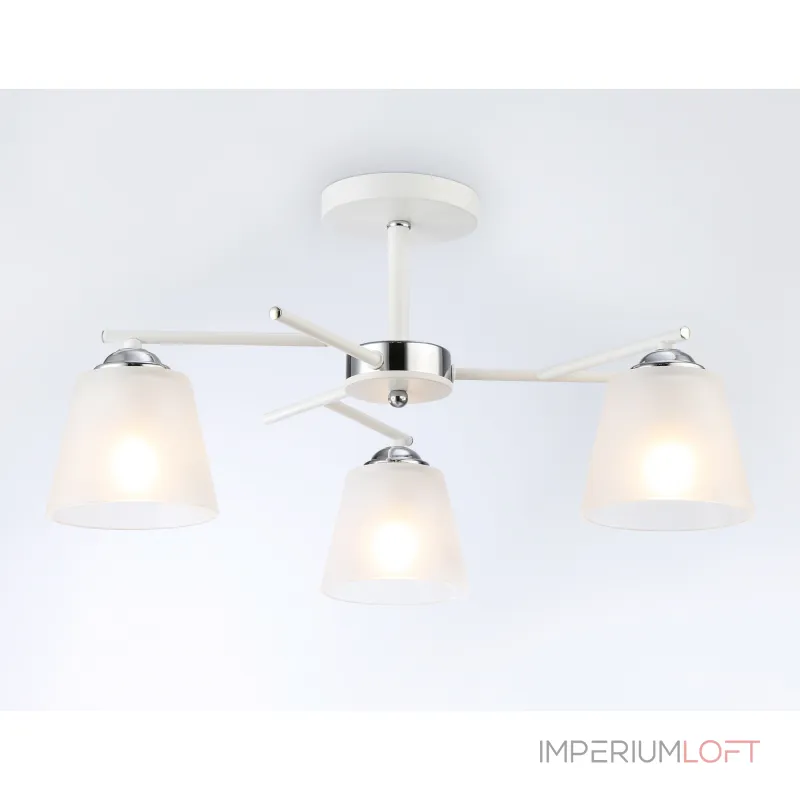 Светильник подвесной TR303202/3 WH/CH/FR белый/хром/белый матовый E27*3 max 60W D550*260 от NovaLamp Светильник подвесной TR303202/3 WH/CH/FR белый/хром/белый матовый E27*3 max 60W D550*260 от NovaLamp