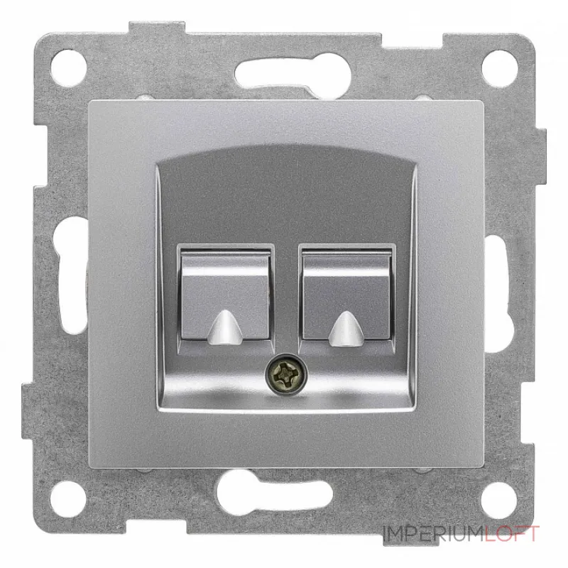 Розетка двойная Ethernet RJ-45 без рамки Gusi Electric UGRA С11К2-004