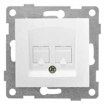 Розетка двойная телефонная RJ-12 Gusi Electric BRAVO С10Т2-001 Розетка двойная телефонная RJ-12 Gusi Electric BRAVO С10Т2-001