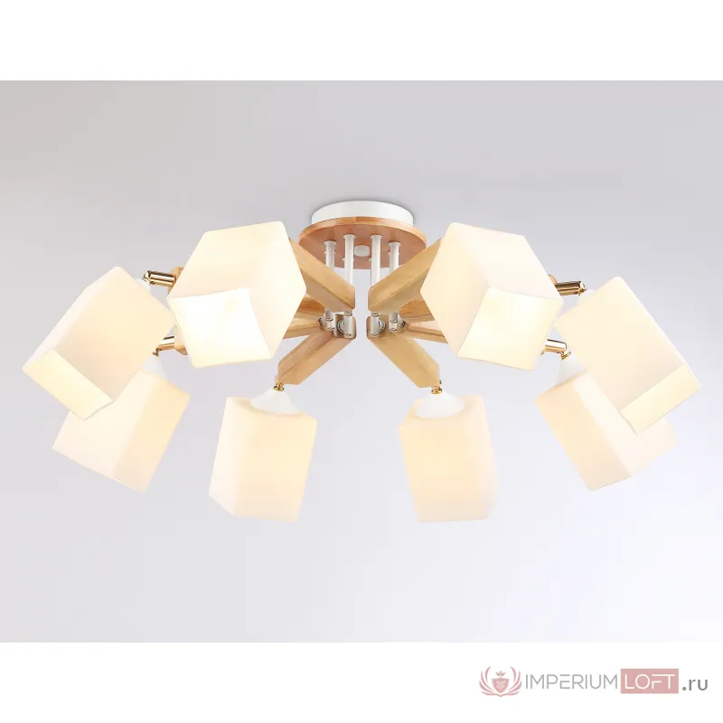 Подвесная люстра TR9522/8 WH/GD/FR белый/золото/белый матовый E27*8 max 40W D790*260 от NovaLamp