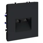 Розетка компьютерная встраиваемая S70 двойная RJ45+RJ45 кат.6 (графит) Voltum VLS060207