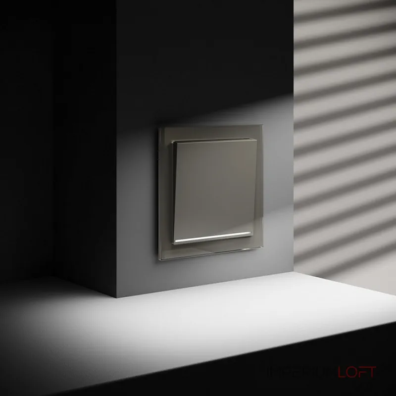 Выключатель одноклавишный с подсветкой без рамки Voltum S70 VLS010204 от ImperiumLoft