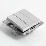 Выключатель трехклавишный без рамки Stekker Катрин 49173 от ImperiumLoft