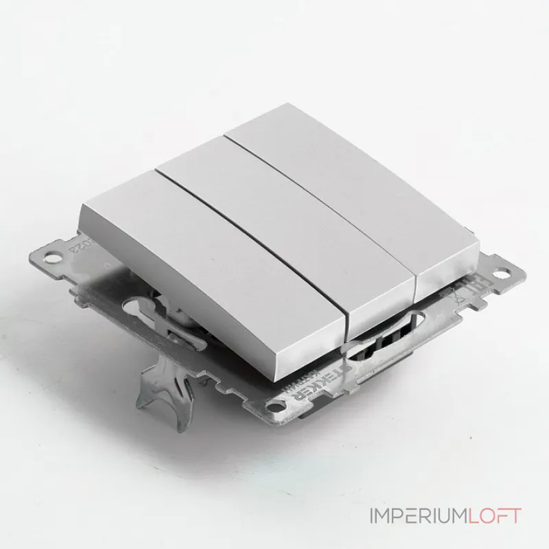 Выключатель трехклавишный без рамки Stekker Катрин 49173 от ImperiumLoft