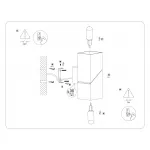Светильник настенный FW2474 WH белый G9 max 40W 155*60*90 от NovaLamp
