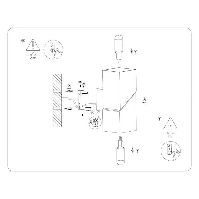 Светильник настенный FW2474 WH белый G9 max 40W 155*60*90 от NovaLamp