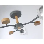 Светильник подвесной TR303323/5 WH/GD/CL/FR белый/золото/прозрачный/белый матовый E27*5 max 60W D620*200 от NovaLamp