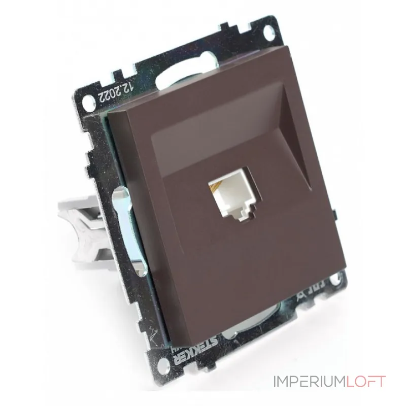 Розетка Ethernet RJ-45 без рамки Stekker Катрин 49023 Розетка Ethernet RJ-45 без рамки Stekker Катрин 49023