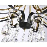 Подвесная люстра с хрусталем TR4953/8 BK/GD/CL черный/золото/прозрачный E14*8 max 40W D740*735 от NovaLamp