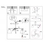 Светильник подвесной TR303202/3 WH/CH/FR белый/хром/белый матовый E27*3 max 60W D550*260 от NovaLamp