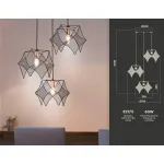 Подвесной светильник в стиле лофт TR8427/3 BK/GD черный/золото E14/3 max 40W D510*1000 от NovaLamp