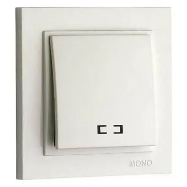 Выключатель одноклавишный с подсветкой Mono Electric Despina 102-010025-101