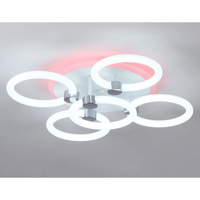 Светильник светодиодный потолочный FA3841/4+1 WH белый 70W 3000K-6400K+RGB D538*115 (ПДУ РАДИО 2.4G) от NovaLamp