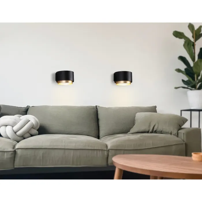Светильник настенный TN71299 BK/GD черный/золото GX53 max 12W 95*62*120 от NovaLamp