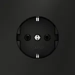 Розетка встраиваемая S70 с заземлением 16А (черный матовый) Voltum VLS040108