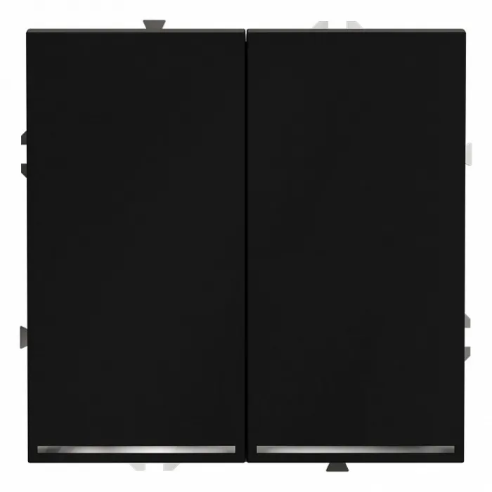 Выключатель двухклавишный с подсветкой без рамки Voltum S70 VLS020208 от ImperiumLoft
