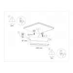 Светильник светодиодный накладной TA1821 BK черный LED 12W 4200K 230*22*87 от NovaLamp