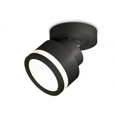 Комплект накладного поворотного светильника с акрилом XM8102022 SBK/FR черный песок/белый матовый GX53 (A2229, A2106, C8102, N8415)