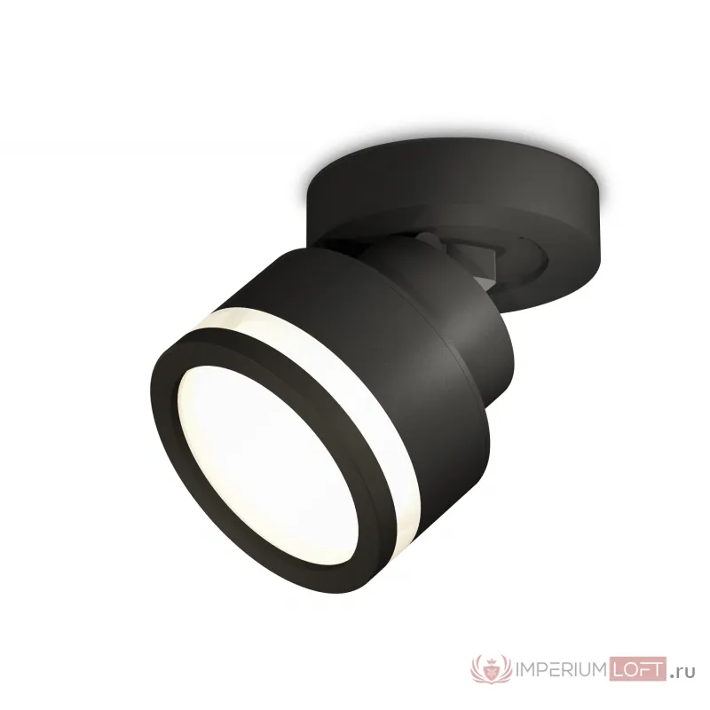 Комплект накладного поворотного светильника с акрилом XM8102022 SBK/FR черный песок/белый матовый GX53 (A2229, A2106, C8102, N8415) от NovaLamp