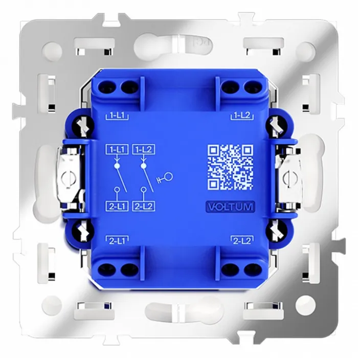 Выключатель двухклавишный без рамки Voltum S70 VLS020103 от ImperiumLoft