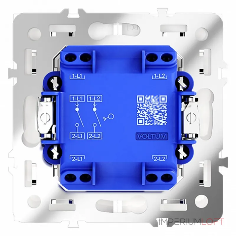 Выключатель двухклавишный без рамки Voltum S70 VLS020103 от ImperiumLoft Выключатель двухклавишный без рамки Voltum S70 VLS020103 от ImperiumLoft