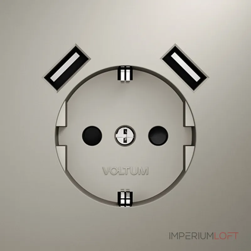 Розетка с заземлением и со шторкой и 2хUSB type A без рамки Voltum S70 VLS040403 от ImperiumLoft Розетка с заземлением и со шторкой и 2хUSB type A без рамки Voltum S70 VLS040403 от ImperiumLoft