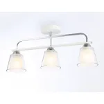 Светильник потолочный TR303233/3 WH/CH/CL/FR белый/хром/прозрачный/белый матовый E27*3 max 60W 550*120*250 от NovaLamp