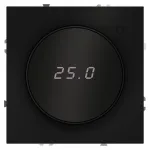 Терморегулятор электронный S70 с индикацией и датчиком для теплого пола (черный матовый) Voltum VLS070108