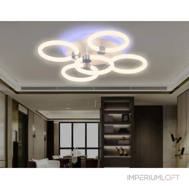 Светильник светодиодный потолочный FA3841/4+1 WH белый 70W 3000K-6400K+RGB D538*115 (ПДУ РАДИО 2.4G) от NovaLamp