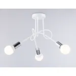 Потолочный светильник в стиле лофт TR80414/3 WH/CH белый/хром E27/3 max 60W D670*370 от NovaLamp