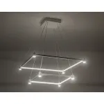 Светильник подвесной светодиодный FL5595/2+8 WH белый 60W 3000K/4200K/6400K 600*600*1300 (без ПДУ) от NovaLamp