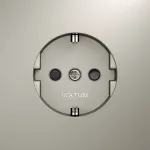 Розетка с заземлением и со шторкой без рамки Voltum S70 VLS040203 от ImperiumLoft