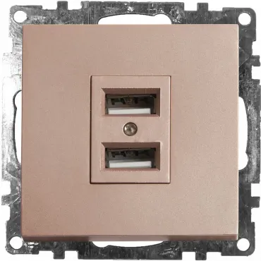 Розетка USB без рамки Stekker Катрин 39602