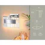 Настенный светильник TR5094 CH/CL хром/прозрачный E14 max 40W 348*200*234 от NovaLamp