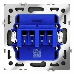 Розетка акустическая встраиваемая S70 4-местная (графит) Voltum VLS060307