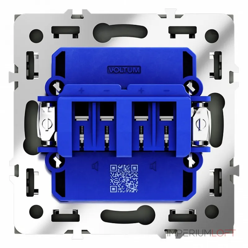 Розетка акустическая встраиваемая S70 4-местная (графит) Voltum VLS060307