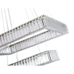 Подвесная светодиодная люстра с хрусталем TR5005/2 CH/CL хром/прозрачный 90W 3000K/4200K/6400K 600*400*950 (Без ПДУ) от NovaLamp