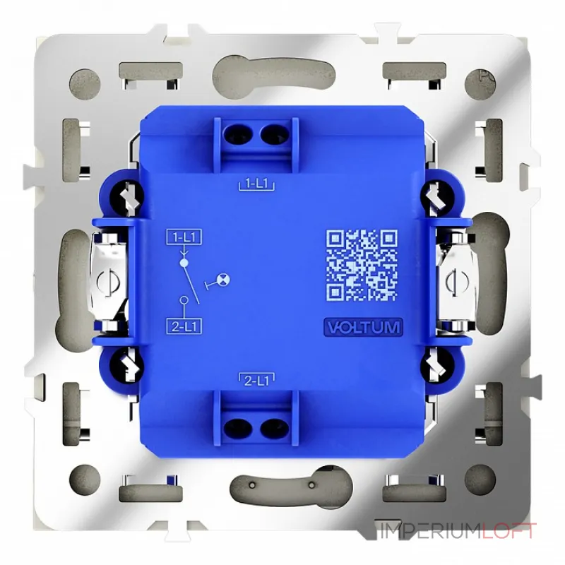 Выключатель одноклавишный с подсветкой без рамки Voltum S70 VLS010204 от ImperiumLoft