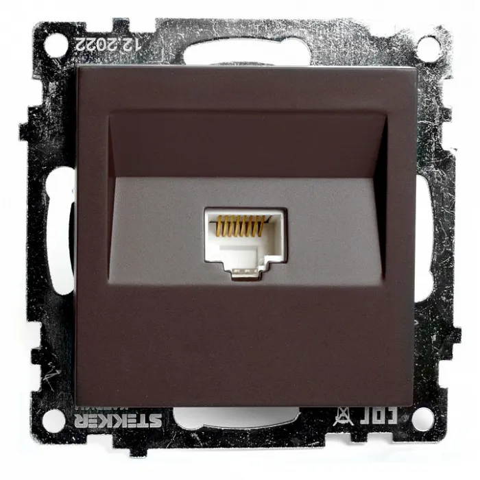 Розетка Ethernet RJ-45 без рамки Stekker Катрин 49023 от ImperiumLoft