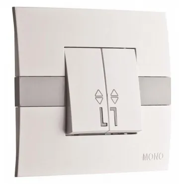 Выключатель проходной двухклавишный Mono Electric Eсо 101-010101-111 Выключатель проходной двухклавишный Mono Electric Eсо 101-010101-111
