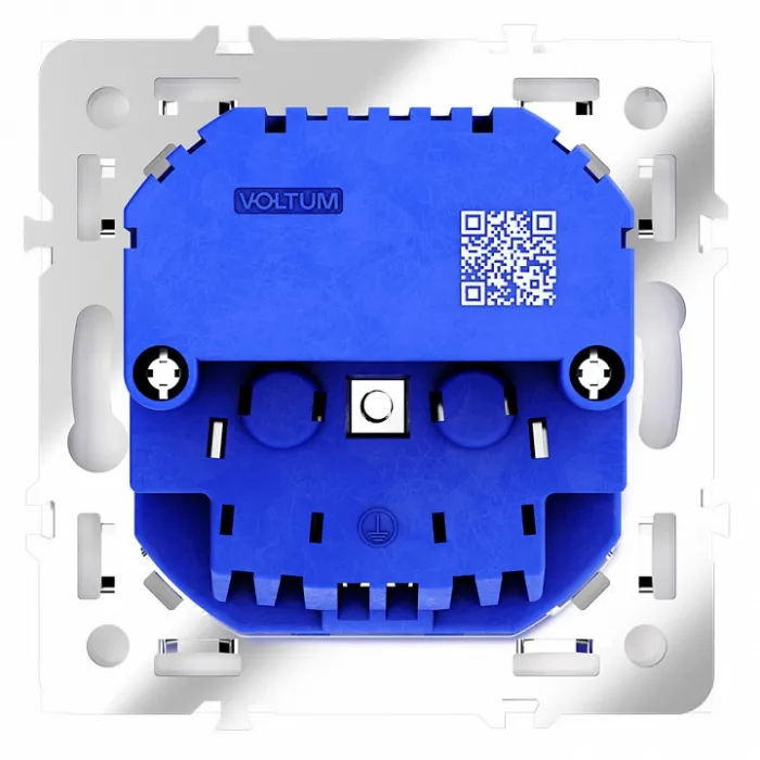 Розетка с заземлением и со шторкой и 2хUSB type A без рамки Voltum S70 VLS040403 от ImperiumLoft