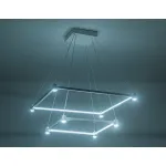 Светильник подвесной светодиодный FL5595/2+8 WH белый 60W 3000K/4200K/6400K 600*600*1300 (без ПДУ) от NovaLamp