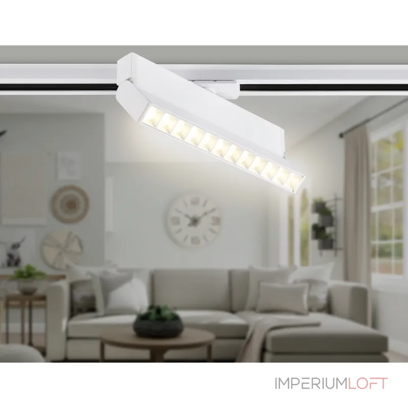 Светильник светодиодный трековый GL6816 WH белый LED 12W 4200K 24° 230*22*87 от NovaLamp